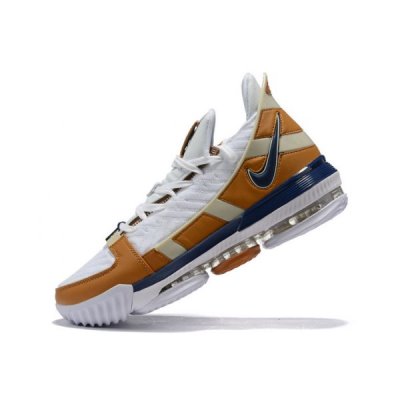 Nike Erkek Lebron 16 Beyaz / Lacivert Basketbol Ayakkabısı Türkiye - IUN84RB1